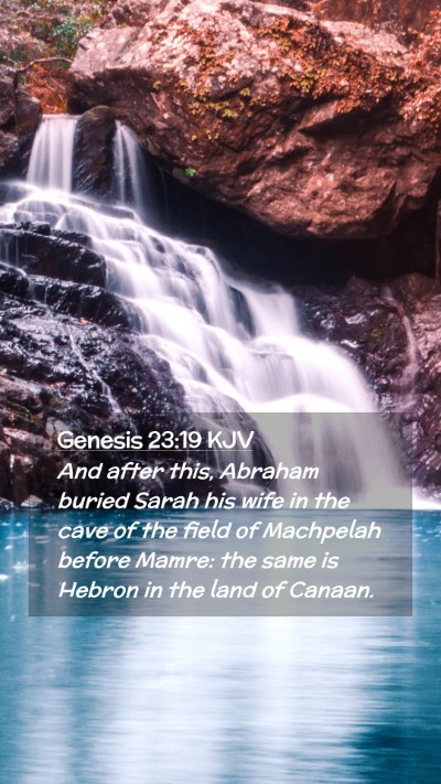 Picture 02 - Genesis 23:19 KJV Mobile Phone Wallpaper - And after this, Abraham buried Sarah his wife in - Mobile Bible Verse Wallpaper