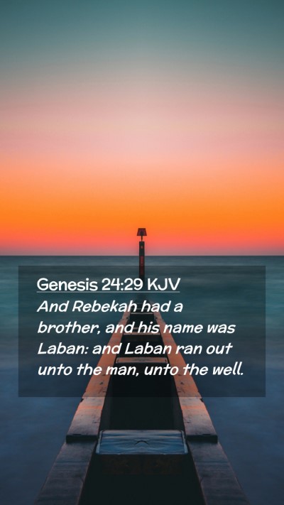 Picture 02 - Genesis 24:29 KJV Mobile Phone Wallpaper - And Rebekah had a brother, and his name was - Mobile Bible Verse Wallpaper
