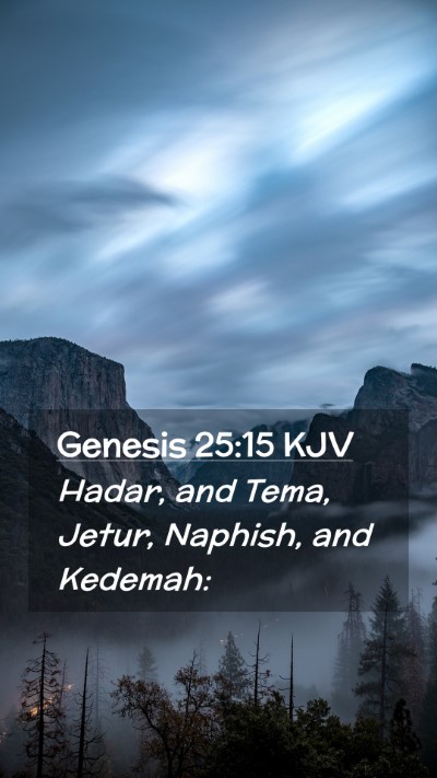 Picture 02 - Genesis 25:15 KJV Mobile Phone Wallpaper - Hadar, and Tema, Jetur, Naphish, and - Mobile Bible Verse Wallpaper
