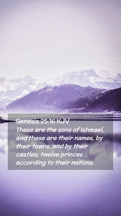 Picture 02 - Genesis 25:16 KJV Mobile Phone Wallpaper - These are the sons of Ishmael, and these are - Mobile Bible Verse Wallpaper