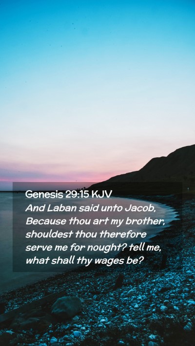 Picture 02 - Genesis 29:15 KJV Mobile Phone Wallpaper - And Laban said unto Jacob, Because thou art my - Mobile Bible Verse Wallpaper