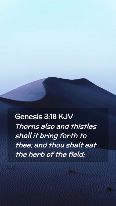 Picture 02 - Genesis 3:18 KJV Mobile Phone Wallpaper - Thorns also and thistles shall it bring forth to - Mobile Bible Verse Wallpaper