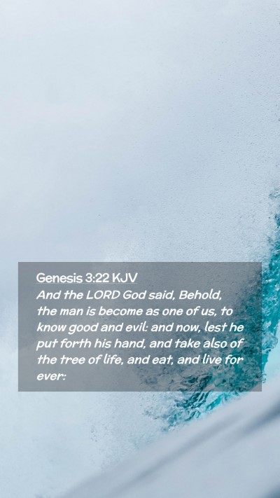 Picture 02 - Genesis 3:22 KJV Mobile Phone Wallpaper - And the LORD God said, Behold, the man is become - Mobile Bible Verse Wallpaper