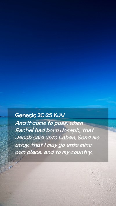 Picture 02 - Genesis 30:25 KJV Mobile Phone Wallpaper - And it came to pass, when Rachel had born Joseph, - Mobile Bible Verse Wallpaper