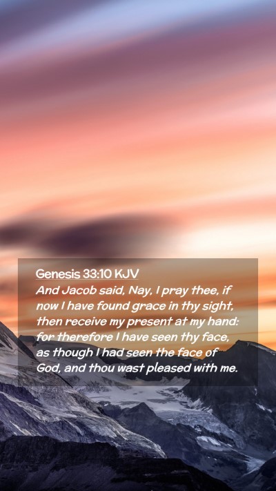 Picture 02 - Genesis 33:10 KJV Mobile Phone Wallpaper - And Jacob said, Nay, I pray thee, if now I have - Mobile Bible Verse Wallpaper