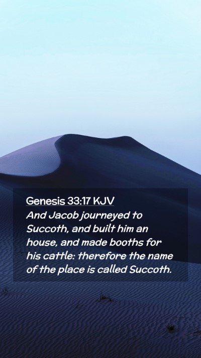 Picture 02 - Genesis 33:17 KJV Mobile Phone Wallpaper - And Jacob journeyed to Succoth, and built him an - Mobile Bible Verse Wallpaper