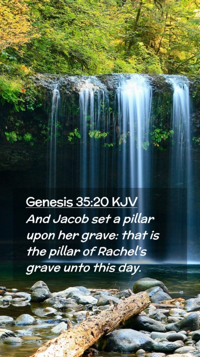 Picture 02 - Genesis 35:20 KJV Mobile Phone Wallpaper - And Jacob set a pillar upon her grave: that is - Mobile Bible Verse Wallpaper