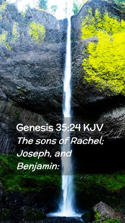 Picture 02 - Genesis 35:24 KJV Mobile Phone Wallpaper - The sons of Rachel; Joseph, and - Mobile Bible Verse Wallpaper