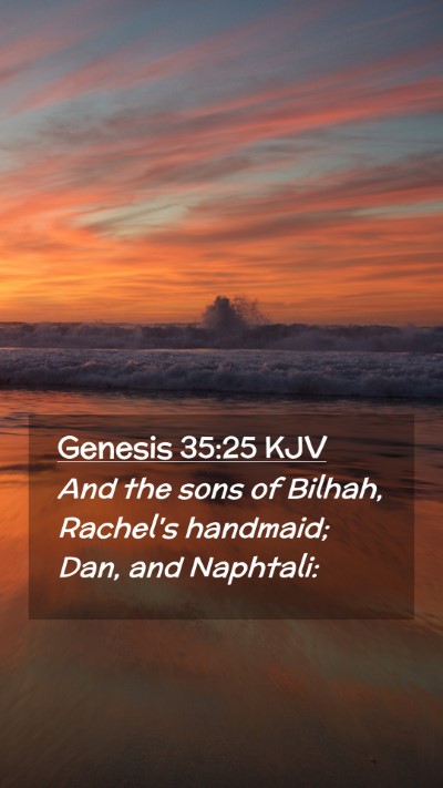 Picture 02 - Genesis 35:25 KJV Mobile Phone Wallpaper - And the sons of Bilhah, Rachel's handmaid; Dan, - Mobile Bible Verse Wallpaper