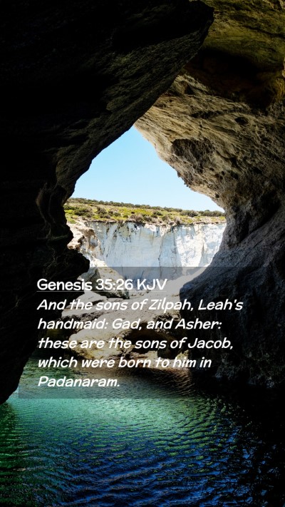 Picture 02 - Genesis 35:26 KJV Mobile Phone Wallpaper - And the sons of Zilpah, Leah's handmaid: Gad, and - Mobile Bible Verse Wallpaper