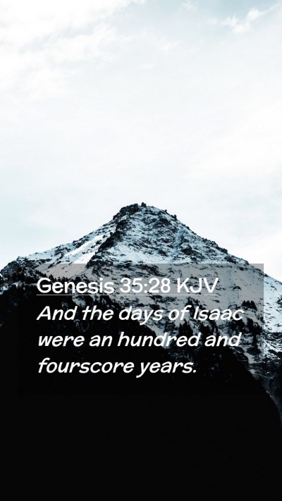Picture 02 - Genesis 35:28 KJV Mobile Phone Wallpaper - And the days of Isaac were an hundred and - Mobile Bible Verse Wallpaper