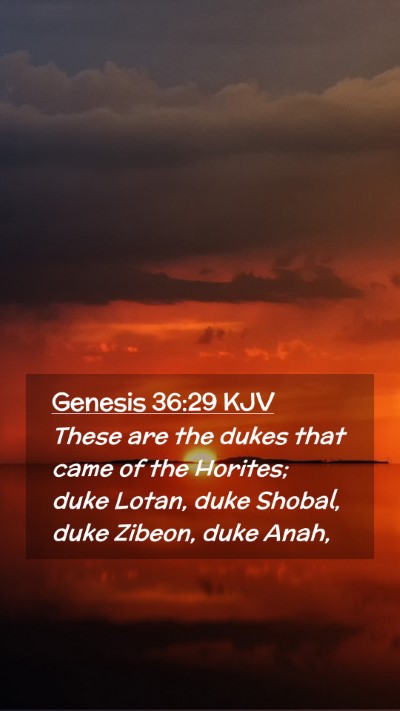 Picture 02 - Genesis 36:29 KJV Mobile Phone Wallpaper - These are the dukes that came of the Horites; - Mobile Bible Verse Wallpaper