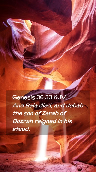 Picture 02 - Genesis 36:33 KJV Mobile Phone Wallpaper - And Bela died, and Jobab the son of Zerah of - Mobile Bible Verse Wallpaper