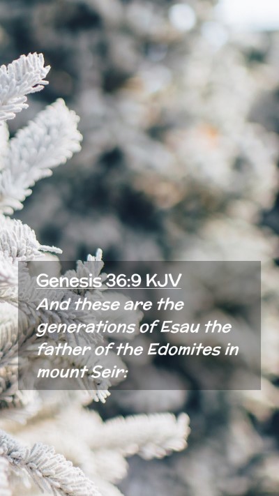 Picture 02 - Genesis 36:9 KJV Mobile Phone Wallpaper - And these are the generations of Esau the father - Mobile Bible Verse Wallpaper