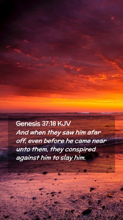 Picture 02 - Genesis 37:18 KJV Mobile Phone Wallpaper - And when they saw him afar off, even before he - Mobile Bible Verse Wallpaper