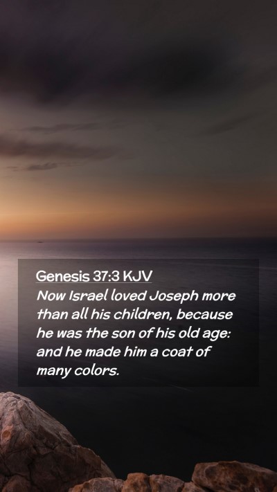 Picture 02 - Genesis 37:3 KJV Mobile Phone Wallpaper - Now Israel loved Joseph more than all his - Mobile Bible Verse Wallpaper