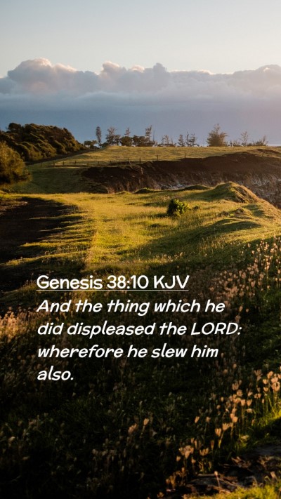 Picture 02 - Genesis 38:10 KJV Mobile Phone Wallpaper - And the thing which he did displeased the LORD: - Mobile Bible Verse Wallpaper