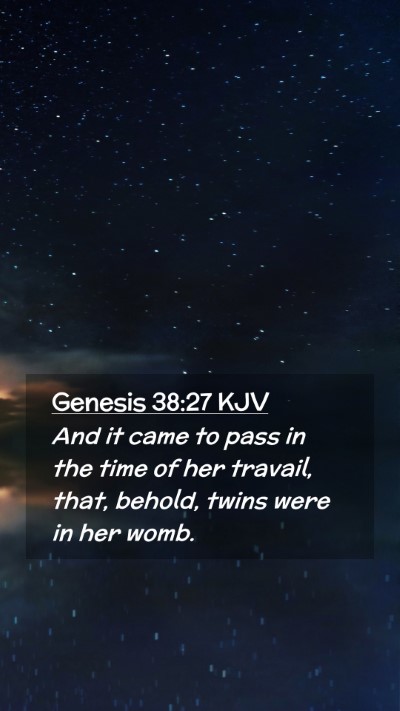 Picture 02 - Genesis 38:27 KJV Mobile Phone Wallpaper - And it came to pass in the time of her travail, - Mobile Bible Verse Wallpaper