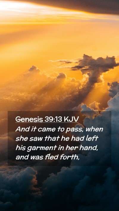 Picture 02 - Genesis 39:13 KJV Mobile Phone Wallpaper - And it came to pass, when she saw that he had - Mobile Bible Verse Wallpaper