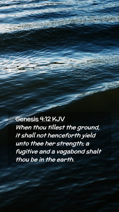 Picture 02 - Genesis 4:12 KJV Mobile Phone Wallpaper - When thou tillest the ground, it shall not - Mobile Bible Verse Wallpaper