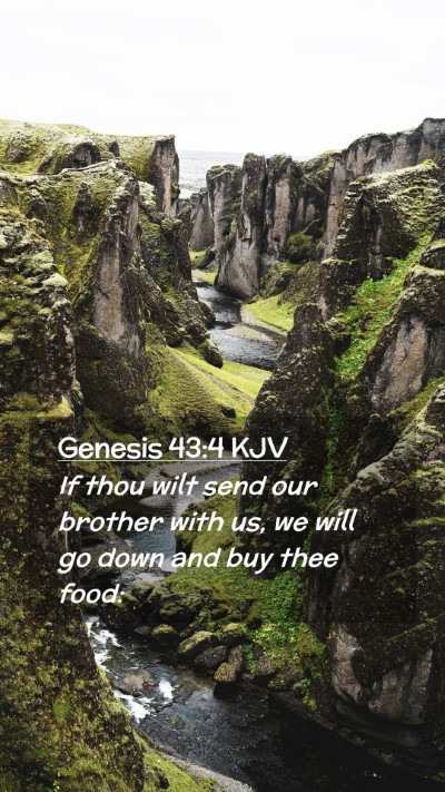 Picture 02 - Genesis 43:4 KJV Mobile Phone Wallpaper - If thou wilt send our brother with us, we will go - Mobile Bible Verse Wallpaper