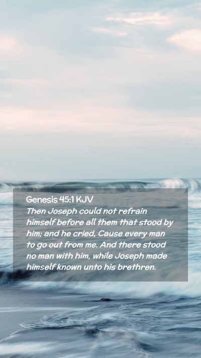Picture 02 - Genesis 45:1 KJV Mobile Phone Wallpaper - Then Joseph could not refrain himself before all - Mobile Bible Verse Wallpaper
