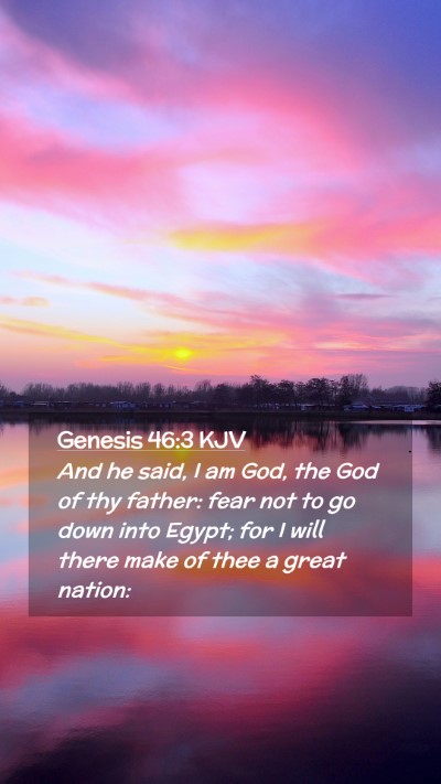 Picture 02 - Genesis 46:3 KJV Mobile Phone Wallpaper - And he said, I am God, the God of thy father: - Mobile Bible Verse Wallpaper