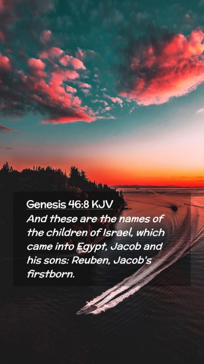 Picture 02 - Genesis 46:8 KJV Mobile Phone Wallpaper - And these are the names of the children of - Mobile Bible Verse Wallpaper