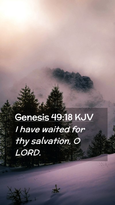 Picture 02 - Genesis 49:18 KJV Mobile Phone Wallpaper - I have waited for thy salvation, O - Mobile Bible Verse Wallpaper