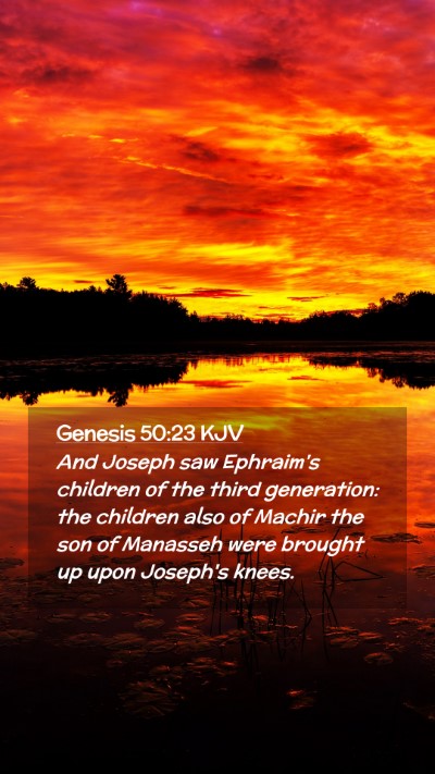 Picture 02 - Genesis 50:23 KJV Mobile Phone Wallpaper - And Joseph saw Ephraim's children of the third - Mobile Bible Verse Wallpaper