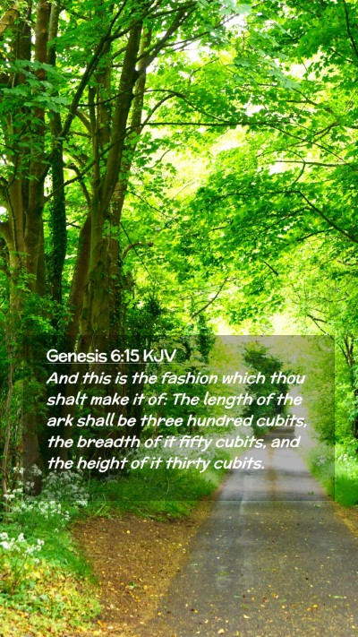 Picture 02 - Genesis 6:15 KJV Mobile Phone Wallpaper - And this is the fashion which thou shalt make it - Mobile Bible Verse Wallpaper
