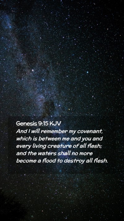 Picture 02 - Genesis 9:15 KJV Mobile Phone Wallpaper - And I will remember my covenant, which is between - Mobile Bible Verse Wallpaper