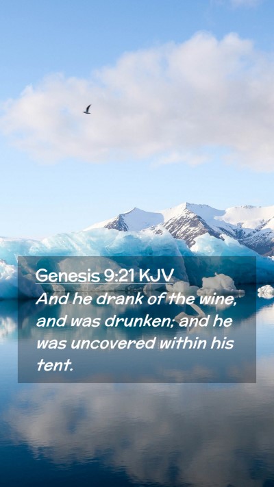 Picture 02 - Genesis 9:21 KJV Mobile Phone Wallpaper - And he drank of the wine, and was drunken; and he - Mobile Bible Verse Wallpaper