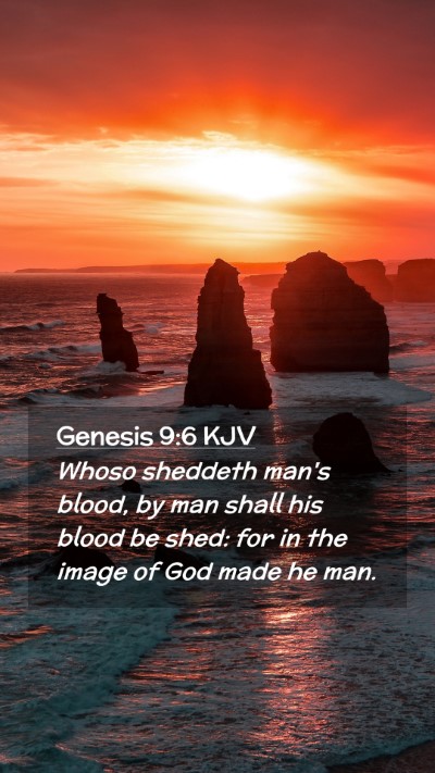Picture 02 - Genesis 9:6 KJV Mobile Phone Wallpaper - Whoso sheddeth man's blood, by man shall his - Mobile Bible Verse Wallpaper