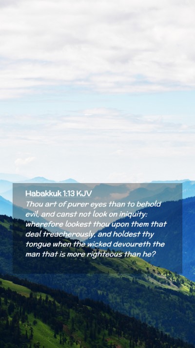 Picture 02 - Habakkuk 1:13 KJV Mobile Phone Wallpaper - Thou art of purer eyes than to behold evil, and - Mobile Bible Verse Wallpaper