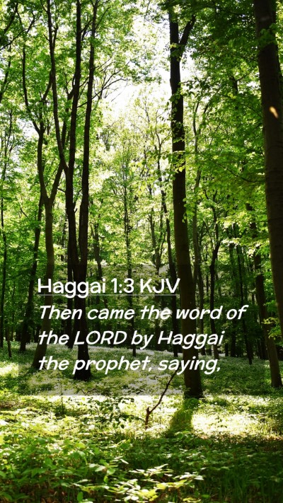 Picture 02 - Haggai 1:3 KJV Mobile Phone Wallpaper - Then came the word of the LORD by Haggai the - Mobile Bible Verse Wallpaper