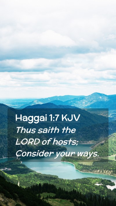 Picture 02 - Haggai 1:7 KJV Mobile Phone Wallpaper - Thus saith the LORD of hosts; Consider your - Mobile Bible Verse Wallpaper