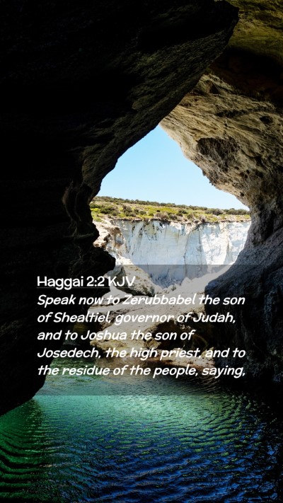 Picture 02 - Haggai 2:2 KJV Mobile Phone Wallpaper - Speak now to Zerubbabel the son of Shealtiel, - Mobile Bible Verse Wallpaper