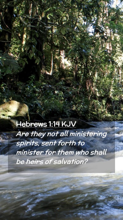 Picture 02 - Hebrews 1:14 KJV Mobile Phone Wallpaper - Are they not all ministering spirits, sent forth - Mobile Bible Verse Wallpaper