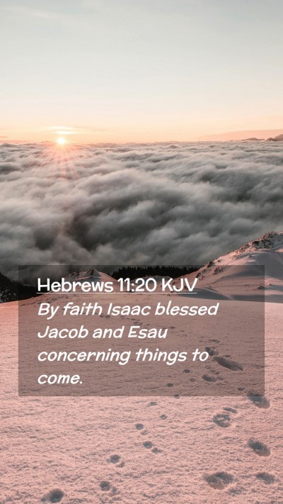 Picture 02 - Hebrews 11:20 KJV Mobile Phone Wallpaper - By faith Isaac blessed Jacob and Esau concerning - Mobile Bible Verse Wallpaper