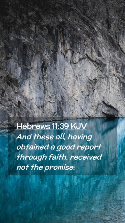 Picture 02 - Hebrews 11:39 KJV Mobile Phone Wallpaper - And these all, having obtained a good report - Mobile Bible Verse Wallpaper