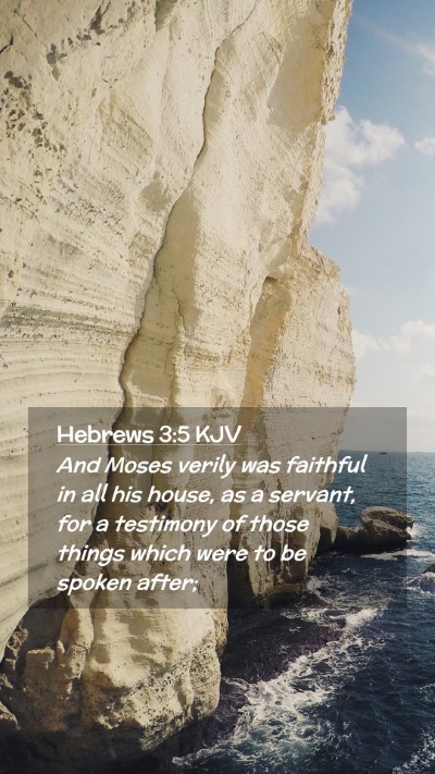 Picture 02 - Hebrews 3:5 KJV Mobile Phone Wallpaper - And Moses verily was faithful in all his house, - Mobile Bible Verse Wallpaper