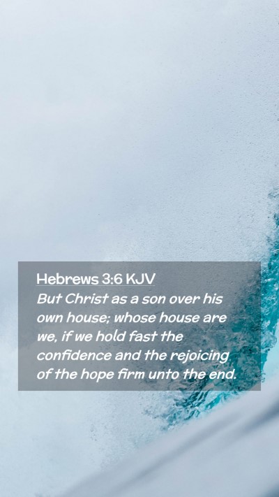 Picture 02 - Hebrews 3:6 KJV Mobile Phone Wallpaper - But Christ as a son over his own house; whose - Mobile Bible Verse Wallpaper