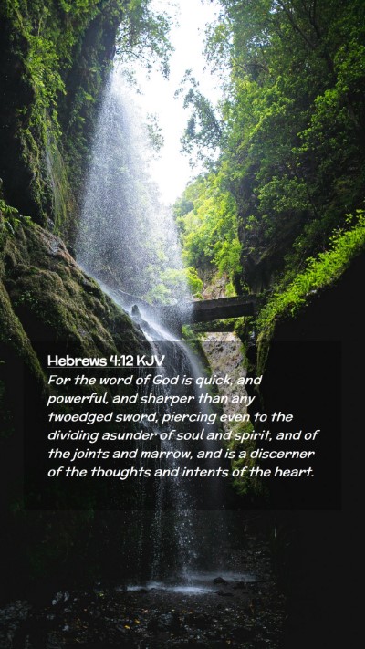 Picture 02 - Hebrews 4:12 KJV Mobile Phone Wallpaper - For the word of God is quick, and powerful, and - Mobile Bible Verse Wallpaper