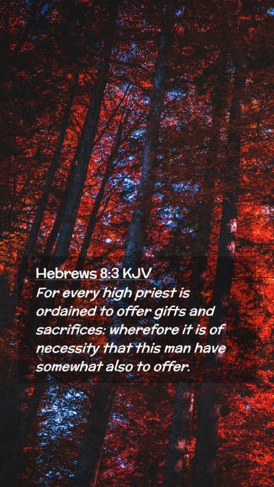Picture 02 - Hebrews 8:3 KJV Mobile Phone Wallpaper - For every high priest is ordained to offer gifts - Mobile Bible Verse Wallpaper