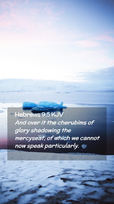 Picture 02 - Hebrews 9:5 KJV Mobile Phone Wallpaper - And over it the cherubims of glory shadowing the - Mobile Bible Verse Wallpaper