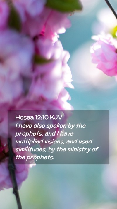 Picture 02 - Hosea 12:10 KJV Mobile Phone Wallpaper - I have also spoken by the prophets, and I have - Mobile Bible Verse Wallpaper