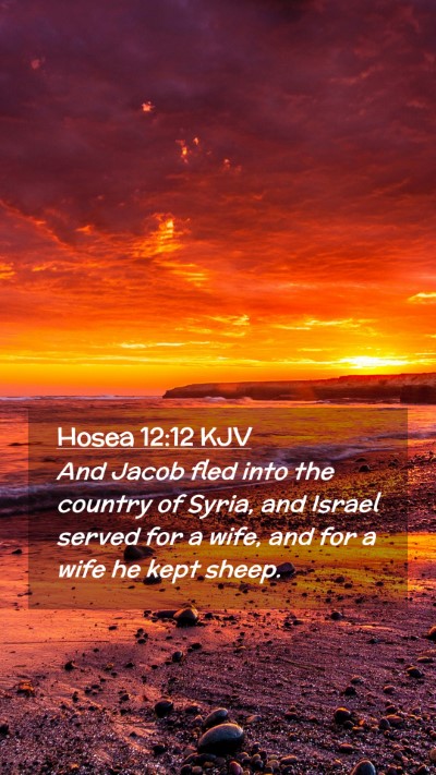 Picture 02 - Hosea 12:12 KJV Mobile Phone Wallpaper - And Jacob fled into the country of Syria, and - Mobile Bible Verse Wallpaper