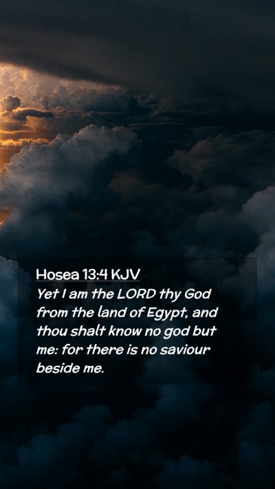 Picture 02 - Hosea 13:4 KJV Mobile Phone Wallpaper - Yet I am the LORD thy God from the land of Egypt, - Mobile Bible Verse Wallpaper