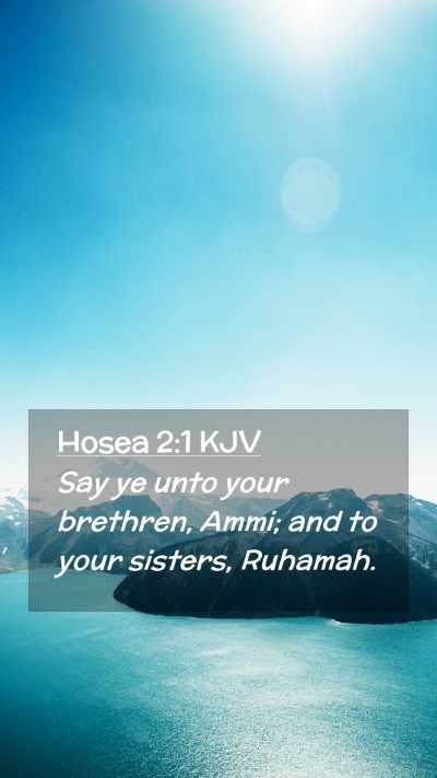 Picture 02 - Hosea 2:1 KJV Mobile Phone Wallpaper - Say ye unto your brethren, Ammi; and to your - Mobile Bible Verse Wallpaper